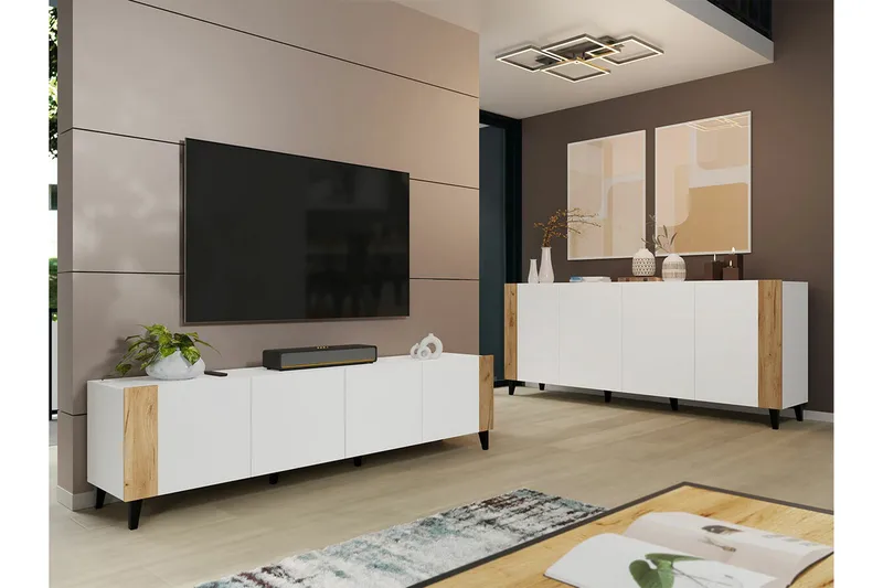 Strontian Highboard Scandinavian Choice White - Oppbevaring - Skap - Oppbevaringsskap