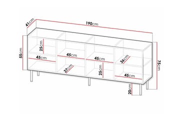 Strontian Highboard Scandinavian Choice White - Oppbevaring - Skap - Oppbevaringsskap