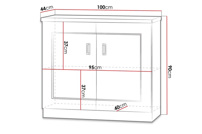 Tadeusz Skap 100x44x90 cm - Oppbevaring - Skap - Oppbevaringsskap