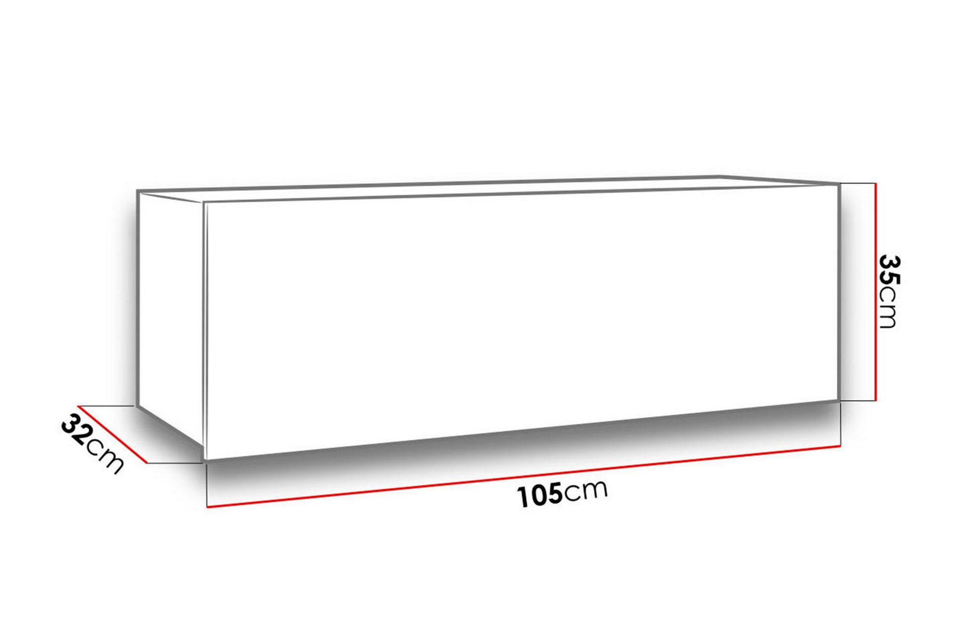 Tessan Veggskap 105 cm - Hvit - Oppbevaring - Skap - Oppbevaringsskap