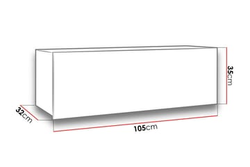 Tessan Veggskap 105 cm - Hvit - Oppbevaring - Skap - Oppbevaringsskap