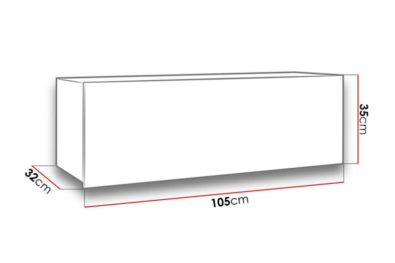 Tessan Veggskap 105 cm - Hvit - Oppbevaring - Skap - Oppbevaringsskap