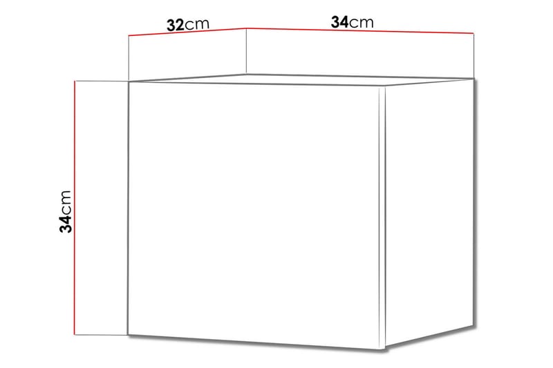 Tessan Veggskap 34 cm - Tre - Oppbevaringsskap