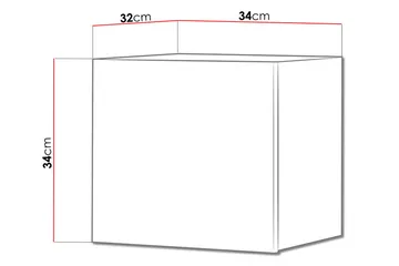 Tessan Veggskap 34 cm - Tre - Oppbevaring - Skap - Oppbevaringsskap