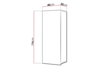 Tessan Veggskap 45 cm Loddrett - Tre - Oppbevaring - Skap - Oppbevaringsskap