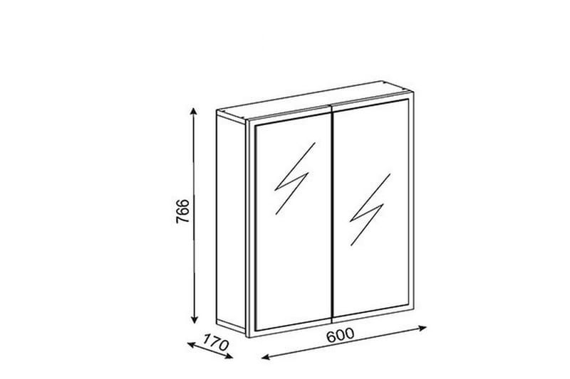 Tonsil Baderomskap 60 cm - Hvit - Oppbevaring - Skap - Oppbevaringsskap