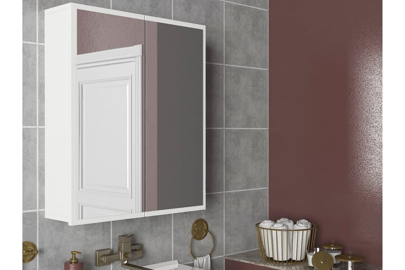 Tonsil Baderomskap 60 cm - Hvit - Oppbevaring - Skap - Oppbevaringsskap