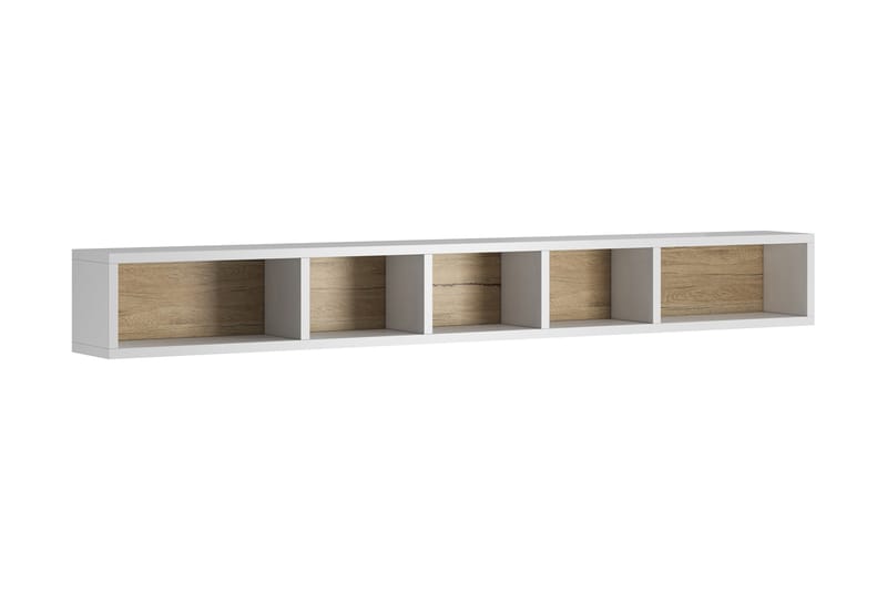 Toreno Highboard 19x169 cm - Hvit/Natur - Oppbevaringsskap