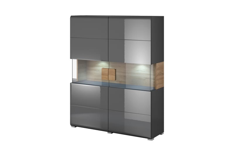 Toreno Highboard 39x122 cm - Antrasitt/Natur - Oppbevaring - Skap - Oppbevaringsskap