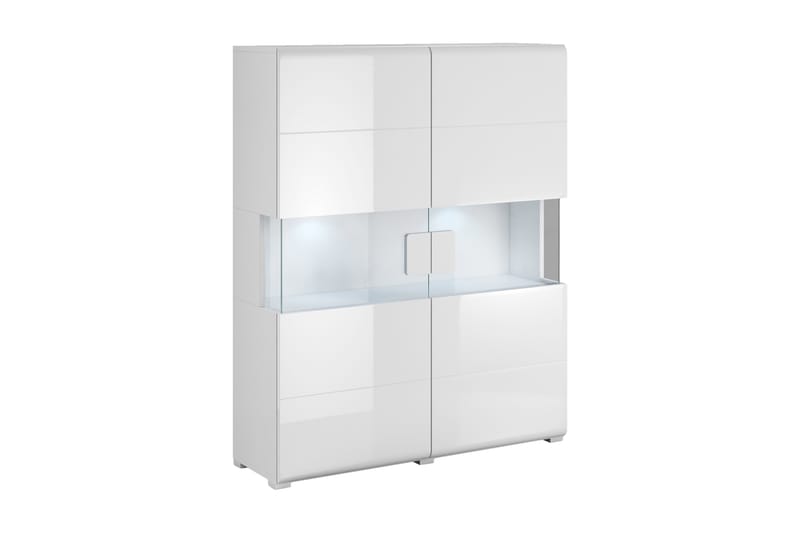 Toreno Highboard 39x122 cm - Hvit - Oppbevaring - Skap - Oppbevaringsskap
