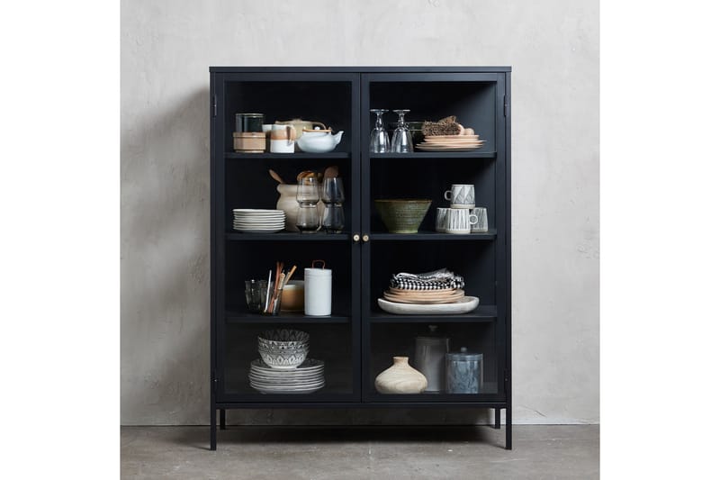 Umbri Highboard 110x140 cm - Svart - Oppbevaring - Skap - Oppbevaringsskap
