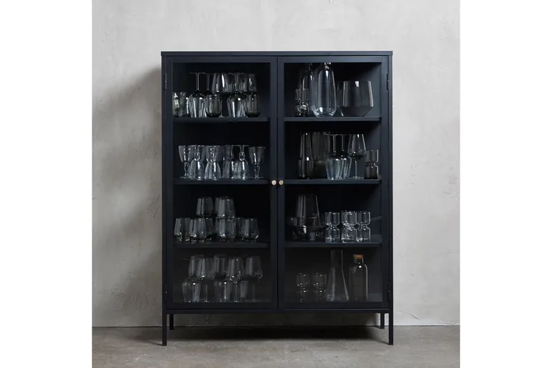 Umbri Highboard 110x140 cm - Svart - Oppbevaring - Skap - Oppbevaringsskap