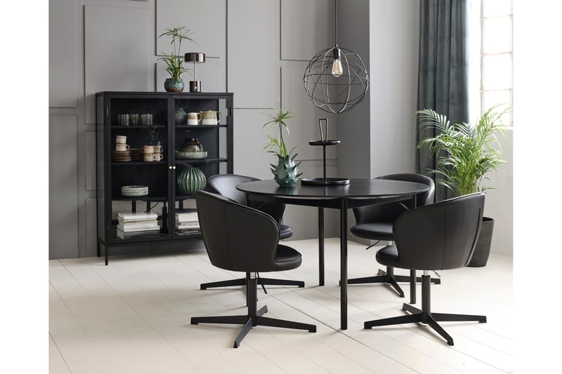 Umbri Highboard 110x140 cm - Svart - Oppbevaring - Skap - Oppbevaringsskap