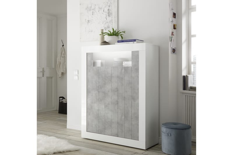 Urbino Skap 110 cm - Hvit / Grå - Oppbevaring - Skap - Oppbevaringsskap