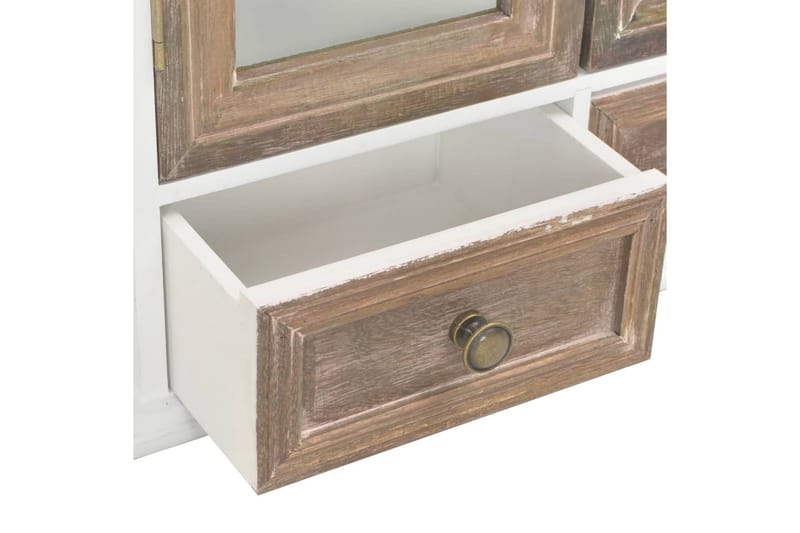 Veggskap hvit 49x22x59 cm heltre - Oppbevaring - Skap - Oppbevaringsskap