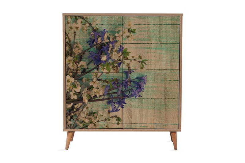 Vellavie Skap 95 cm Kirsebærblomst - Brun/Grønn - Oppbevaring - Skap - Oppbevaringsskap
