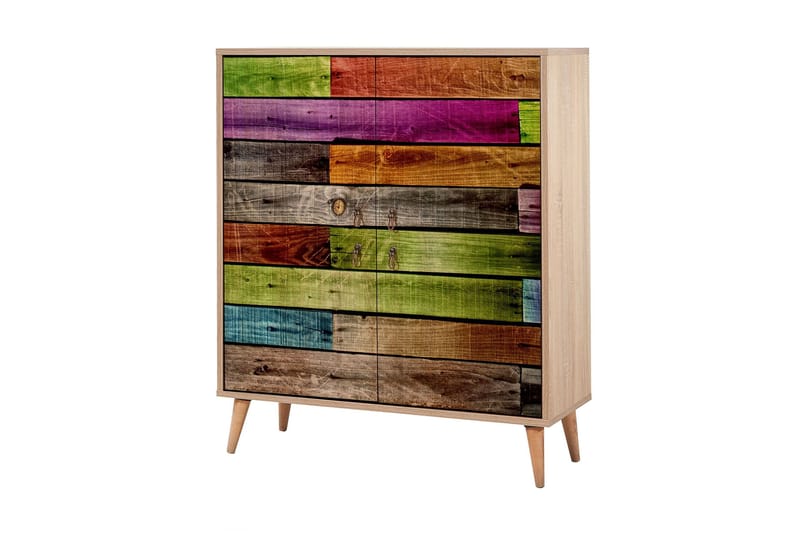 Vellavie Skap 95 cm Regnbuepanel - Flerfarget - Oppbevaring - Skap - Oppbevaringsskap