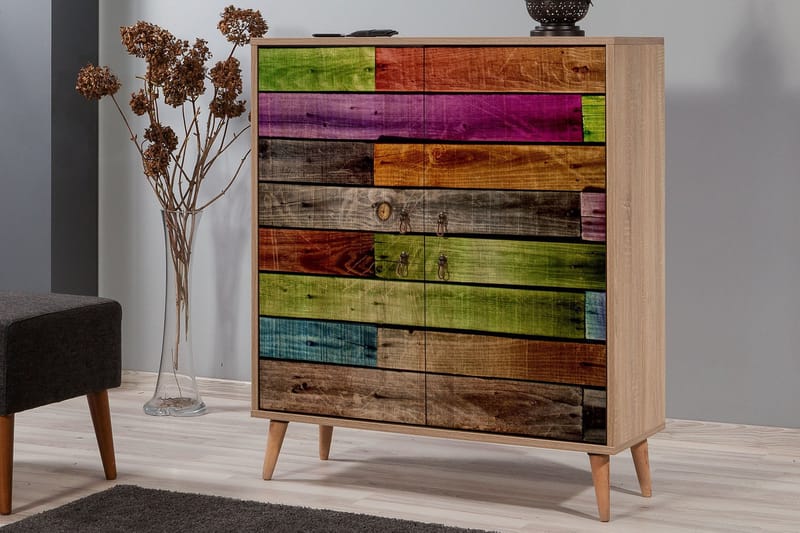 Vellavie Skap 95 cm Regnbuepanel - Flerfarget - Oppbevaring - Skap - Oppbevaringsskap