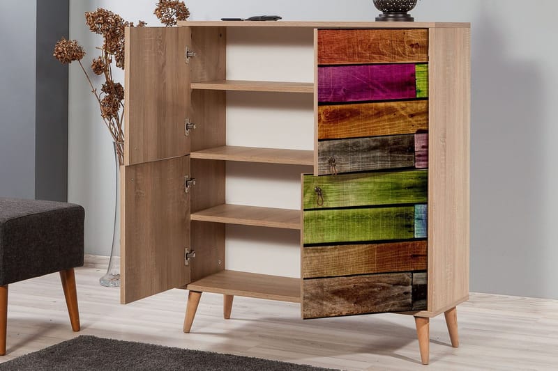 Vellavie Skap 95 cm Regnbuepanel - Flerfarget - Oppbevaring - Skap - Oppbevaringsskap