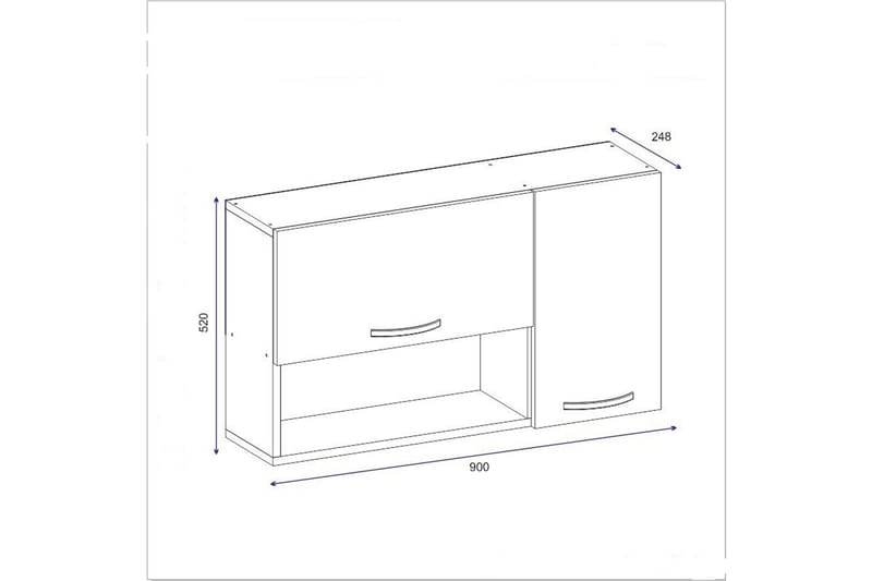 Weisenfluh Skap 90 cm - Hvit - Oppbevaring - Skap - Oppbevaringsskap