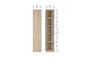 Overskap Modulær - 199x40x40 cm - Oppbevaring - Skap - Oppbevaringsskap