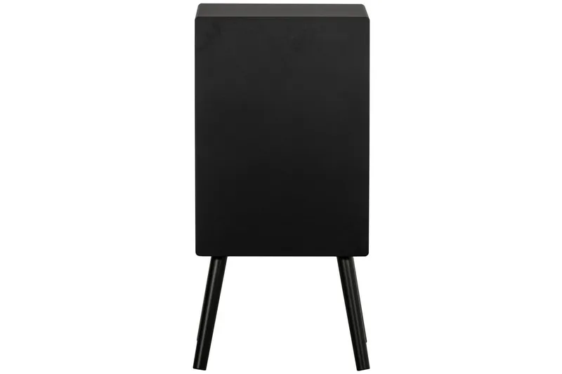 Ozzy High Nattbord 36 cm med Oppbevaring og Skuffer i Tre - Svart - Møbler - Bord - Avlastningsbord - Sengebord & nattbord