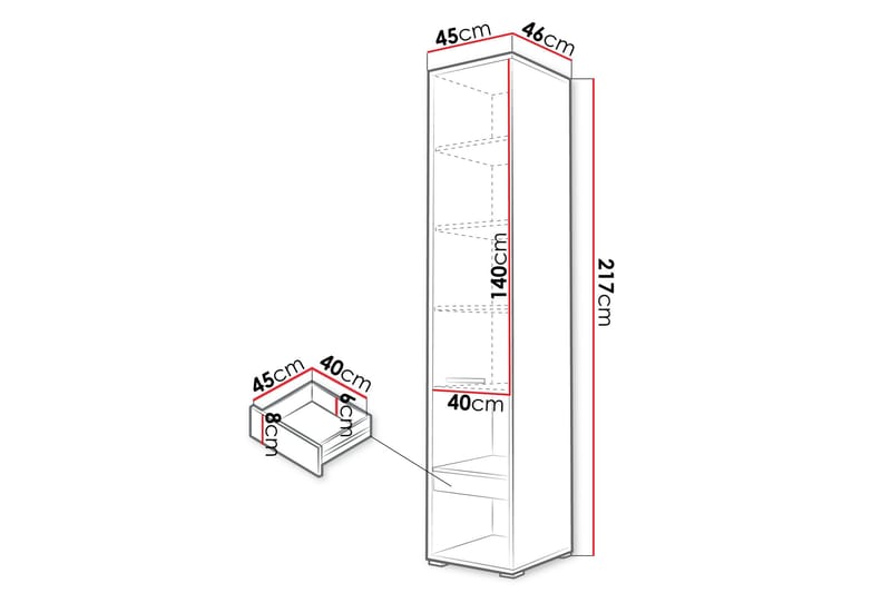 Rauk Highboard - Grå - Oppbevaring - Skap - Oppbevaringsskap