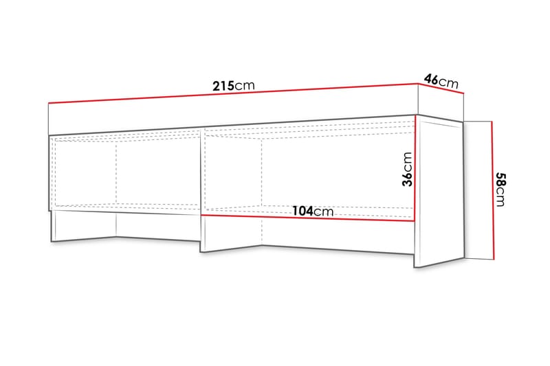 Rauk Highboard - Grå - Oppbevaring - Skap - Oppbevaringsskap