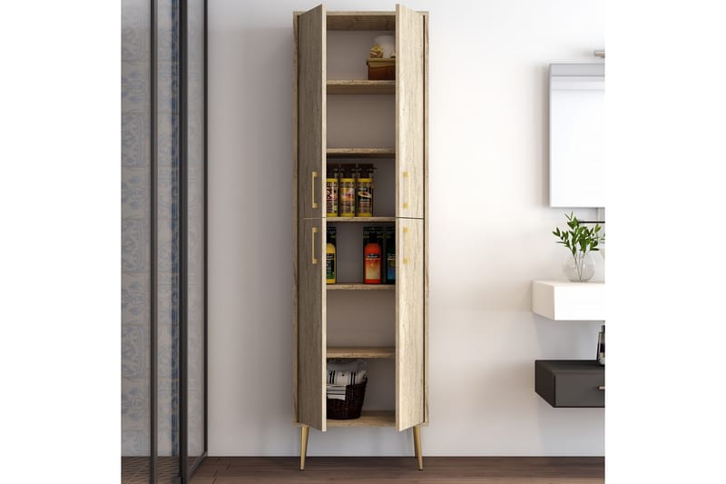 Retzow Highboard - Beige - Oppbevaring - Skap - Oppbevaringsskap