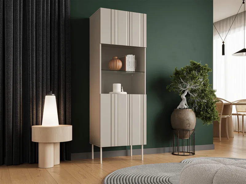 Rynlin Vitrineskap 180 cm - Oppbevaring - Skap - Vitrineskap