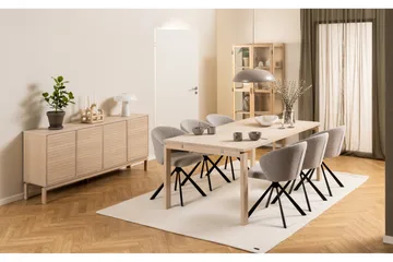 Sakie Vitrineskap 180 cm - Hvid - Oppbevaring - Skap - Vitrineskap