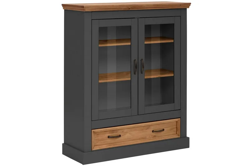 Selma Vitrineskap 100x120 cm, Grå