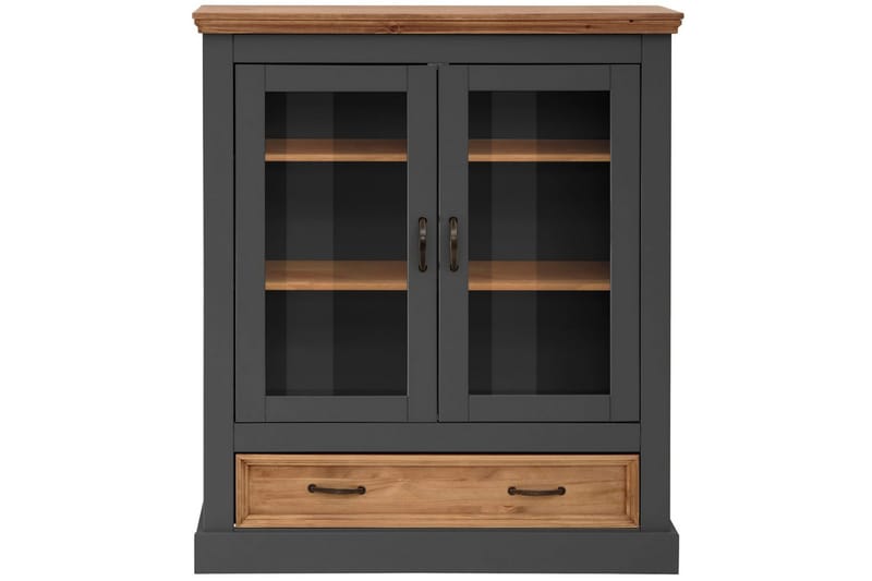 Selma Vitrineskap 100x120 cm - Grå - Oppbevaring - Skap - Vitrineskap