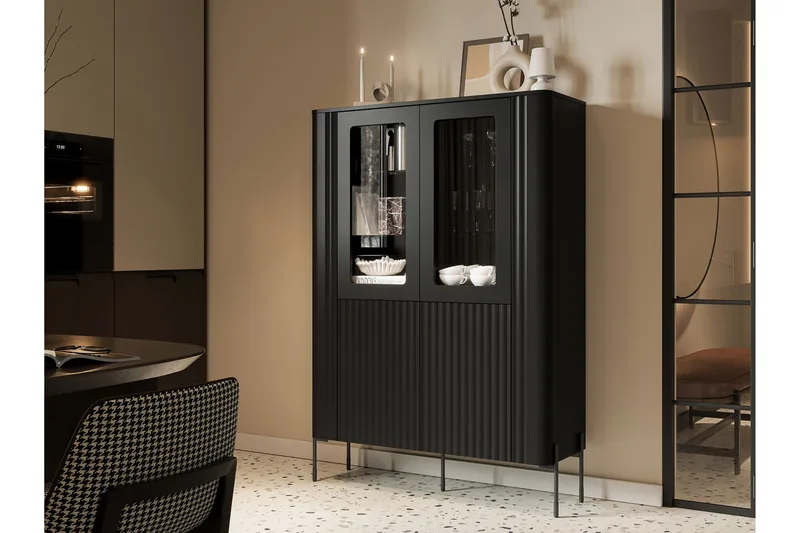 Sherie Vitrineskap 110x160 cm, Brun