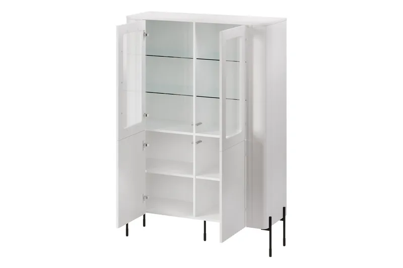 Sherie Vitrineskap 110x160 cm - Svart - Oppbevaring - Skap - Vitrineskap