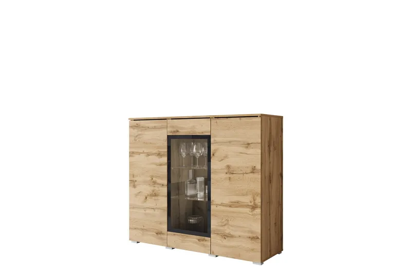 Sherie Vitrineskap 120x104 cm - Brun - Oppbevaring - Skap - Vitrineskap