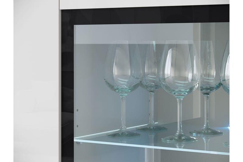 Sherie Vitrineskap 120x104 cm - Svart - Oppbevaring - Skap - Vitrineskap