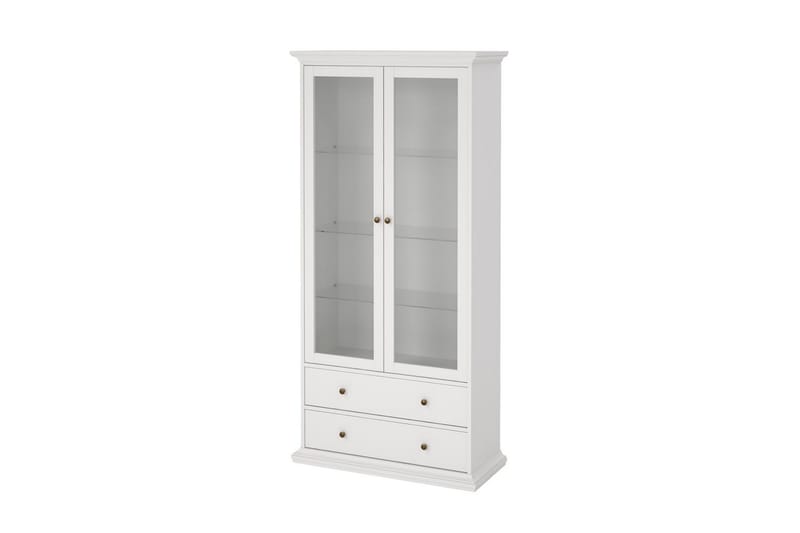 Shoiba Vitrineskap 96x201 cm - Hvit - Oppbevaring - Skap - Vitrineskap