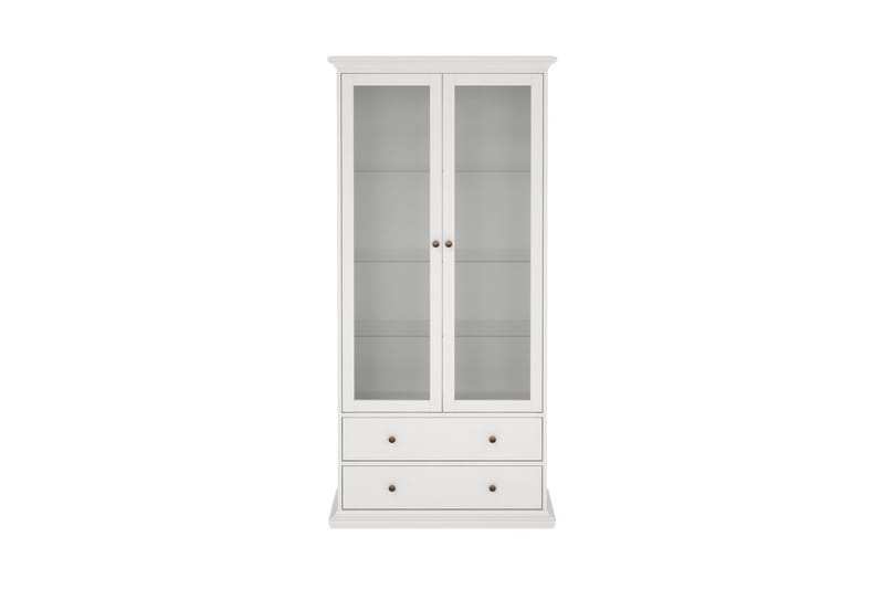 Shoiba Vitrineskap 96x201 cm - Hvit - Oppbevaring - Skap - Vitrineskap