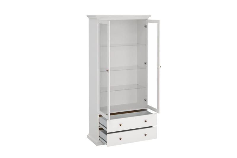 Shoiba Vitrineskap 96x201 cm - Hvit - Oppbevaring - Skap - Vitrineskap