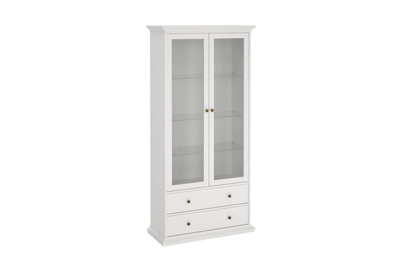 Shoiba Vitrineskap 96x201 cm - Hvit - Oppbevaring - Skap - Vitrineskap