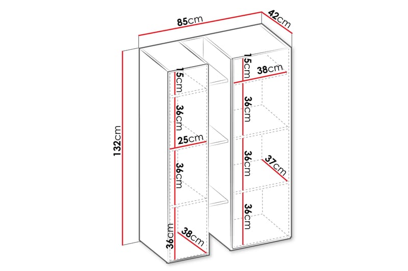 Sigma Highboard - Hvit - Oppbevaring - Skap - Oppbevaringsskap