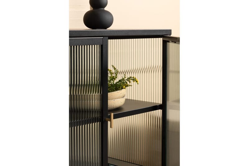 Skap Garis Lav Svart - Oppbevaring - Skap - Vitrineskap