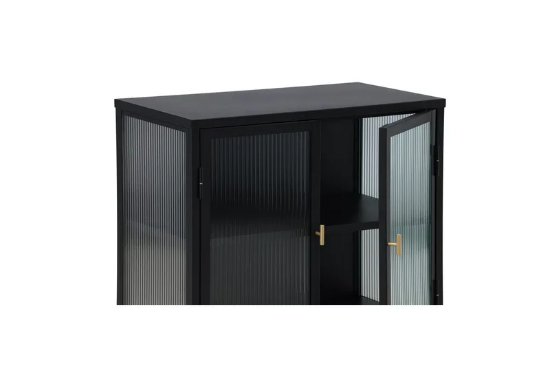 Skap Garis Lav Svart - Oppbevaring - Skap - Vitrineskap