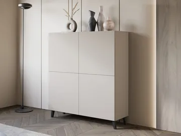 skap Høy kommode PHUKET 120 beige - Oppbevaring - Skap - Oppbevaringsskap
