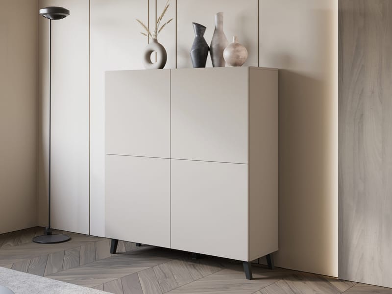 skap Høy kommode PHUKET 120 beige - Oppbevaring - Skap - Oppbevaringsskap
