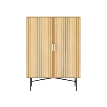 Skap HOME4YOU Bassel 80x40x110 cm 3D melamin - Lys tredekor/svart/gull - Oppbevaring - Skap - Oppbevaringsskap