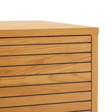 Skap HOME4YOU Line 80x40x130 cm melamin med eikebark - Eikebark / svart - Oppbevaring - Skap - Oppbevaringsskap
