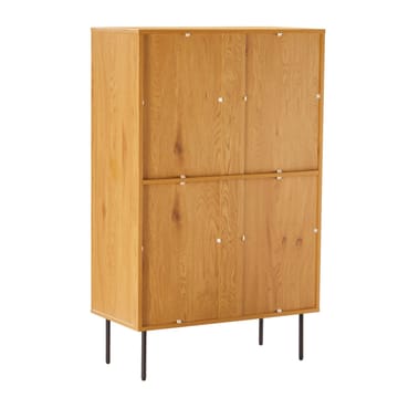 Skap HOME4YOU Line 80x40x130 cm melamin med eikebark - Eikebark / svart - Oppbevaring - Skap - Oppbevaringsskap
