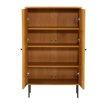 Skap HOME4YOU Line 80x40x130 cm melamin med eikebark - Eikebark / svart - Oppbevaring - Skap - Oppbevaringsskap